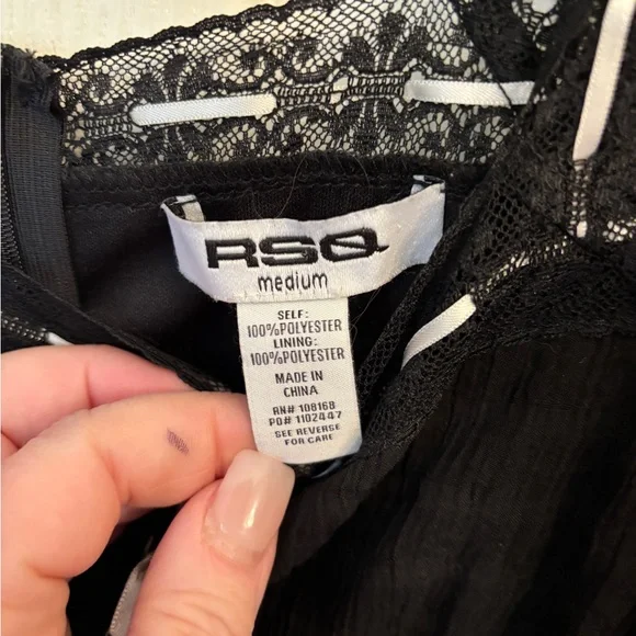 Coquette Whimsigoth Y2K Black Lines Bodycon Minidress Women’s Size Medium - Picture 10 of 10